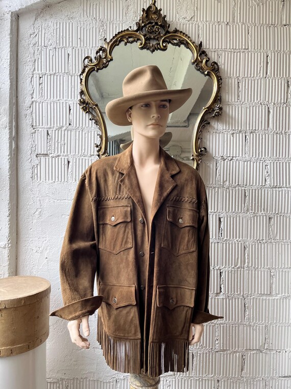 Giacca 1990 Dolce In camoscio con frange – Stile