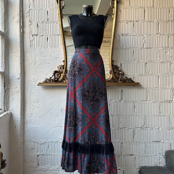 Prairie Style Floral Patchwork Skirt
