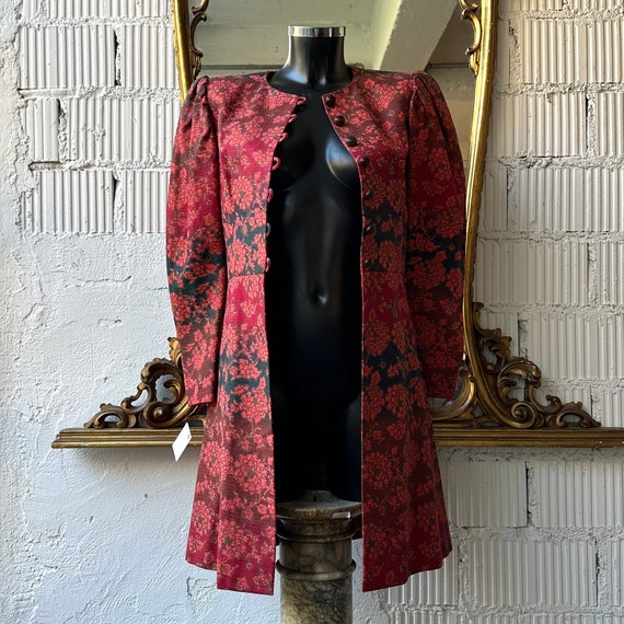 Vintage 1970s YVES SAINT LAURENT rive gauche red … - image 3