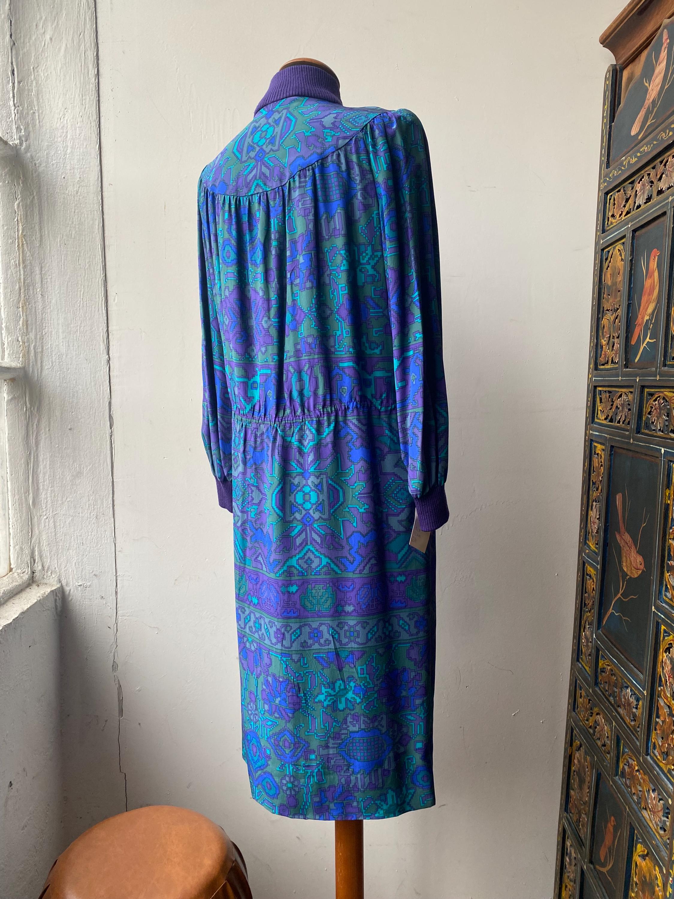 Vintage 1990s Mila Schön Dress – Casual Dress in Pure Silk