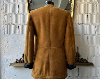 ジャケット・アウター 80s GIANFRANCO FERRE Real Fur Wool Coat Vintage 1980s Gianfranco Ferré Shearling Jacket / Tan Brown Suede