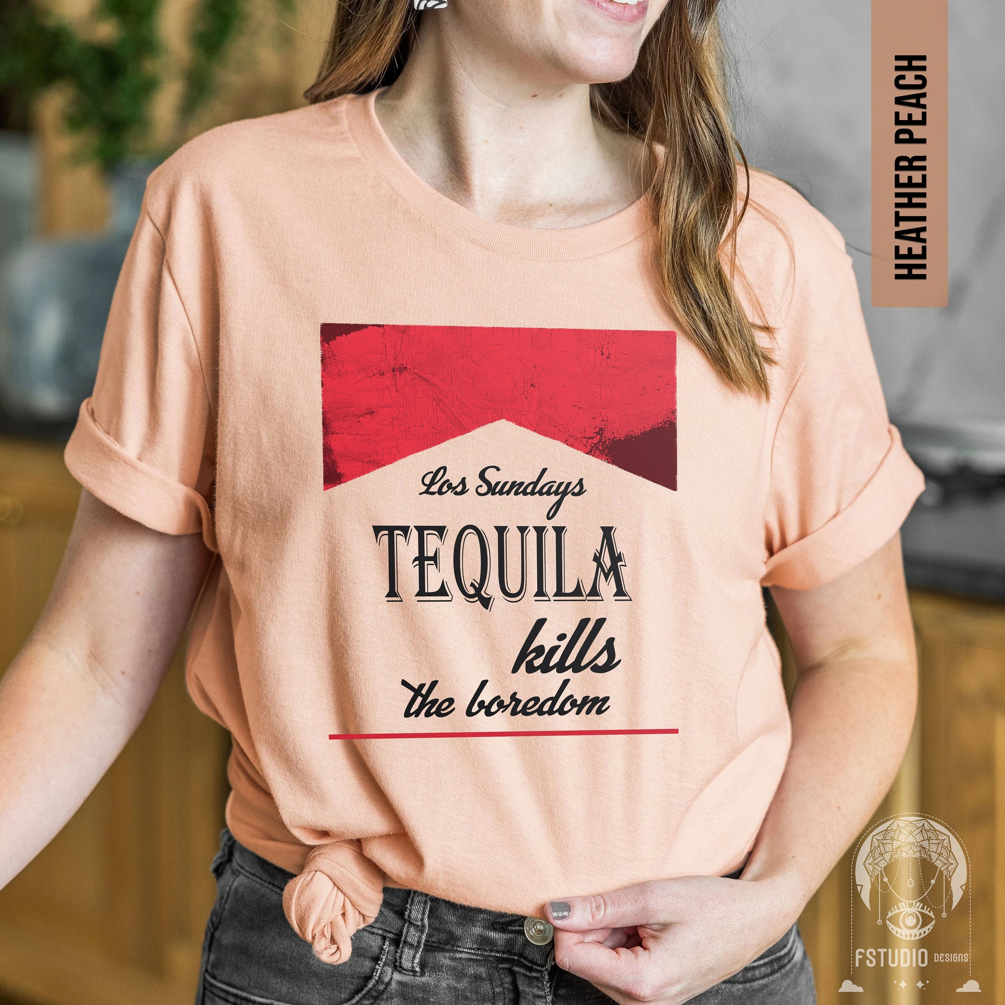 Discover Las Sundays Tequila Kills The Boredom T-Shirt Western Graphic Leopard Tequila shirt