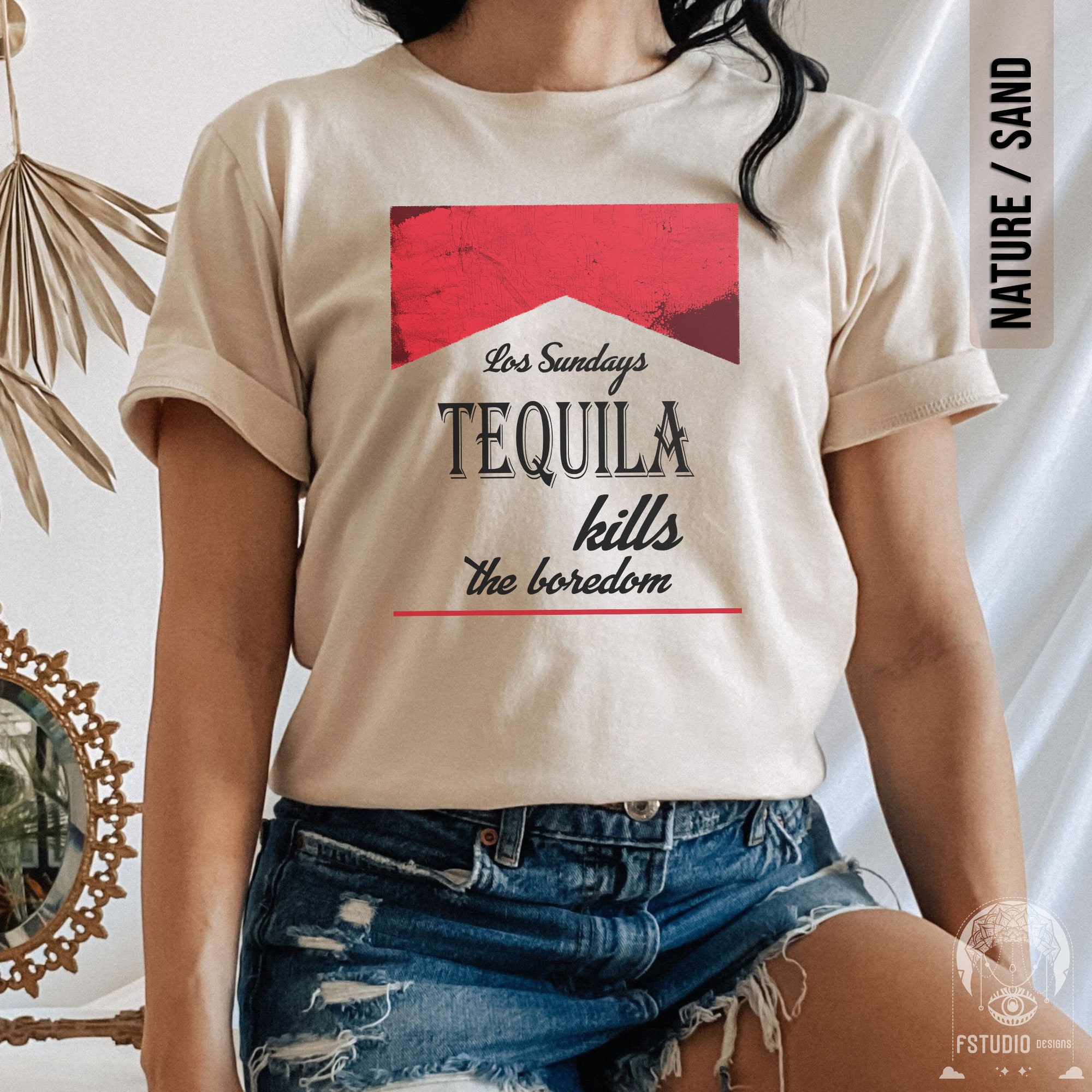 Discover Las Sundays Tequila Kills The Boredom T-Shirt Western Graphic Leopard Tequila shirt