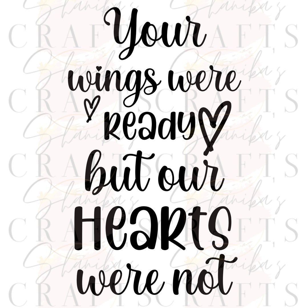 Memorial PNG Digital, RIP Quote, Remembrance of Loved One | Your Wings ...