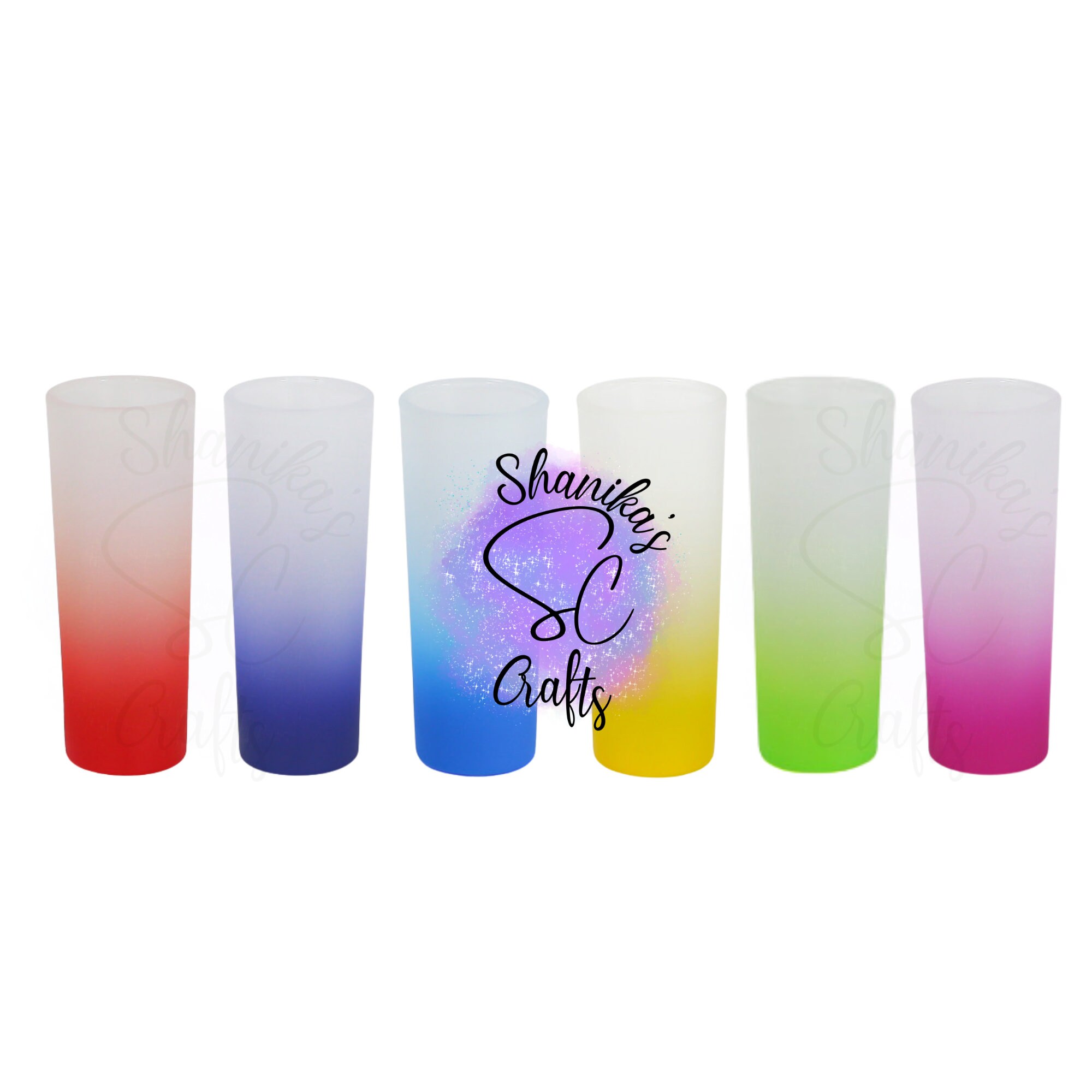 Blank Shot Glass for Sublimation Frosted Shot Glass Ombre Etsy