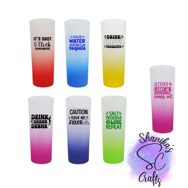 Frosted Shot Glass Etsy