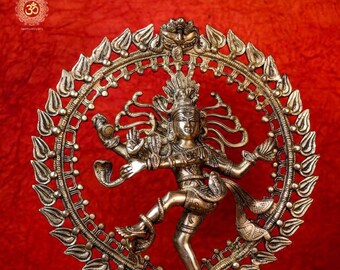 Messing Tanzende Shiva Nataraj Statue - Lord of Dance (43 cm)