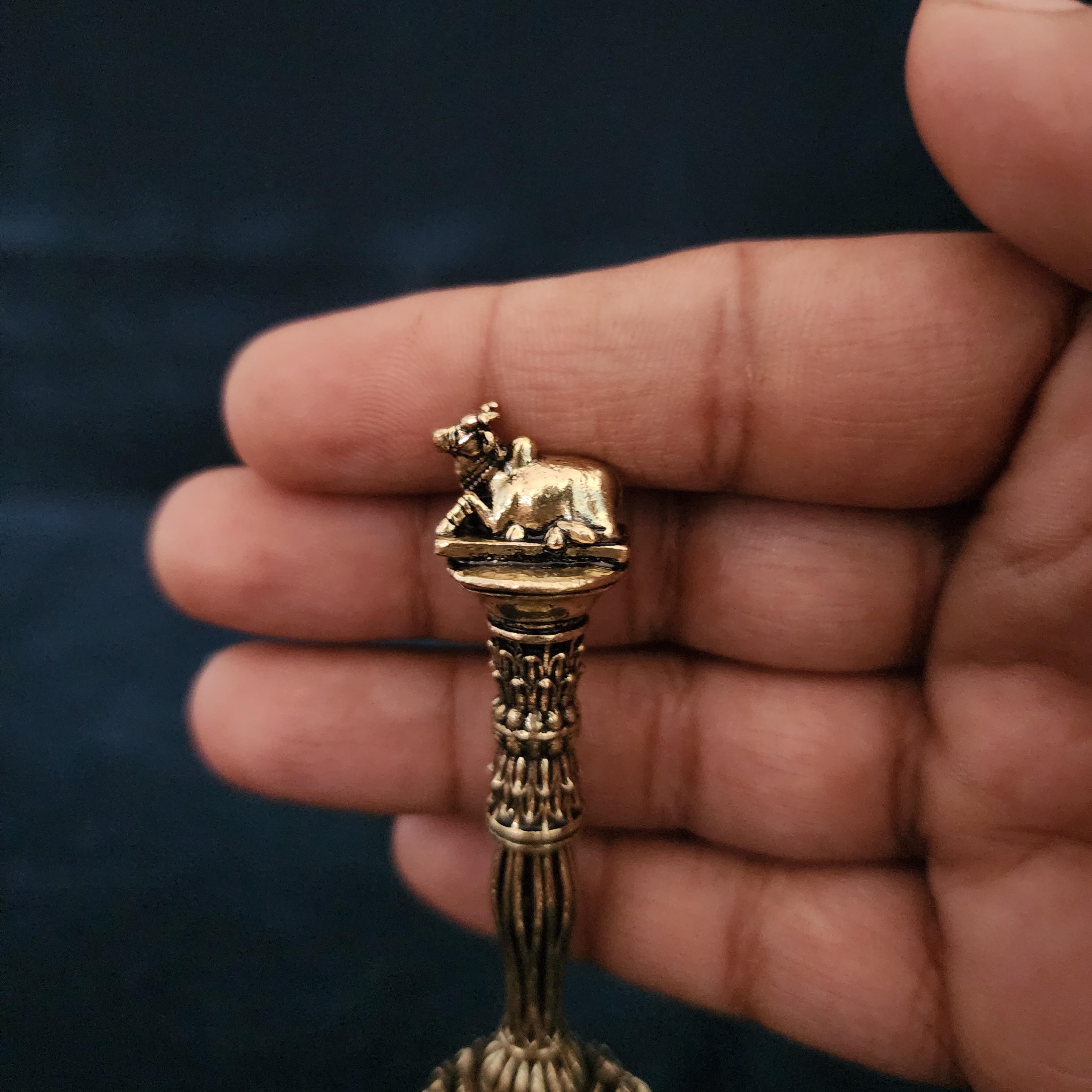 Brass Hanuman Hand Bell | Small Temple Altar Bell - Etsy