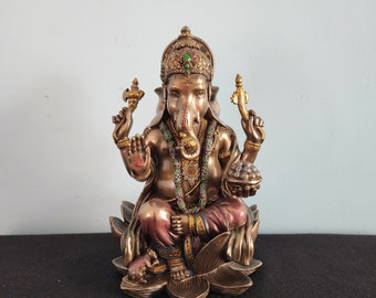ブロンズ製完成品ラクシュミ像：7インチヒンドゥー教の富の女神 - Etsy