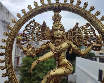 20 "Messing Shiva Nataraj Statue tanzend - Lord of Dance Idol