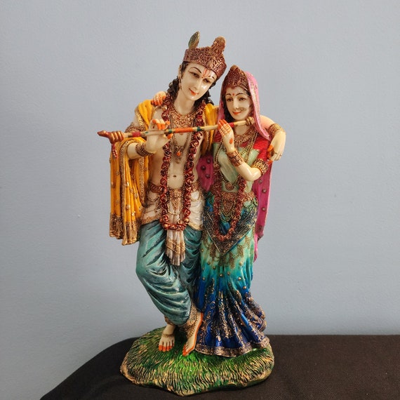 ラーダー・クリシュナ像 | 高さ11インチの神聖なカップル - Etsy 日本