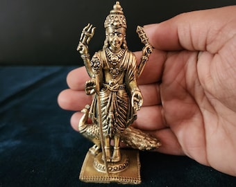 Handcrafted Brass Murugan Statue: Hindu Home Altar Decor