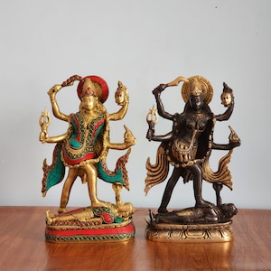 Kali Statue - 9.5&quot;Inch Mahakali Idol | Kalika Adishakti | Hindu goddess of time | power | Creation & Destruction |