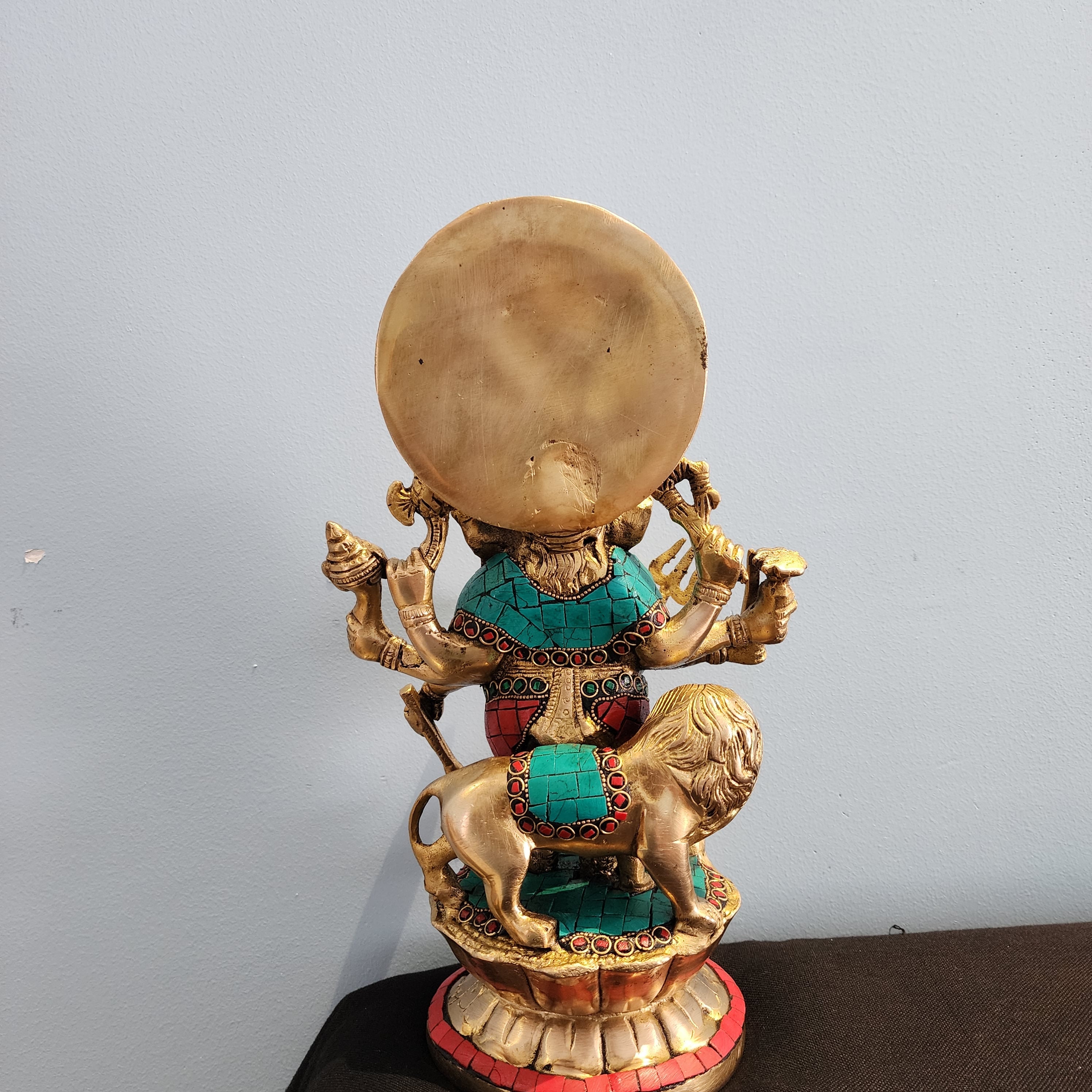 真鍮製ガネーシャ像：ライオン像、幸運の神（12インチ） - Etsy 日本