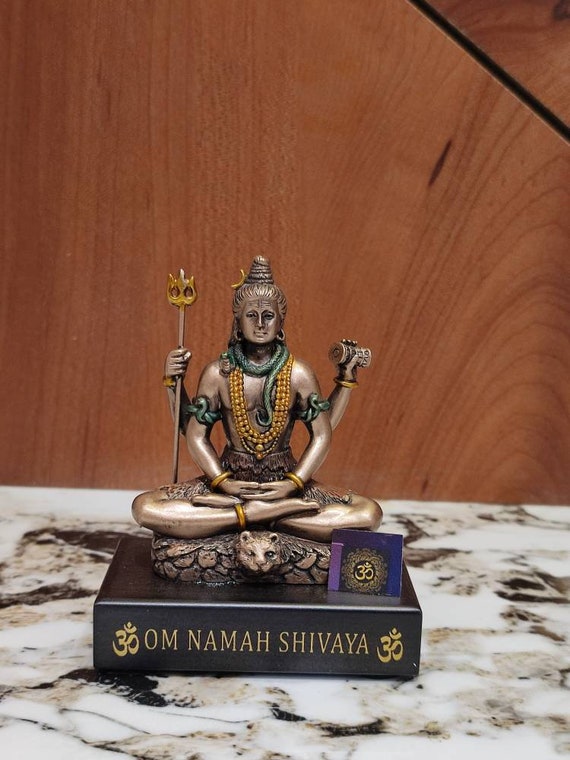4インチのシヴァ像：瞑想的な蓮華座、家庭用祭壇の装飾 - Etsy 日本