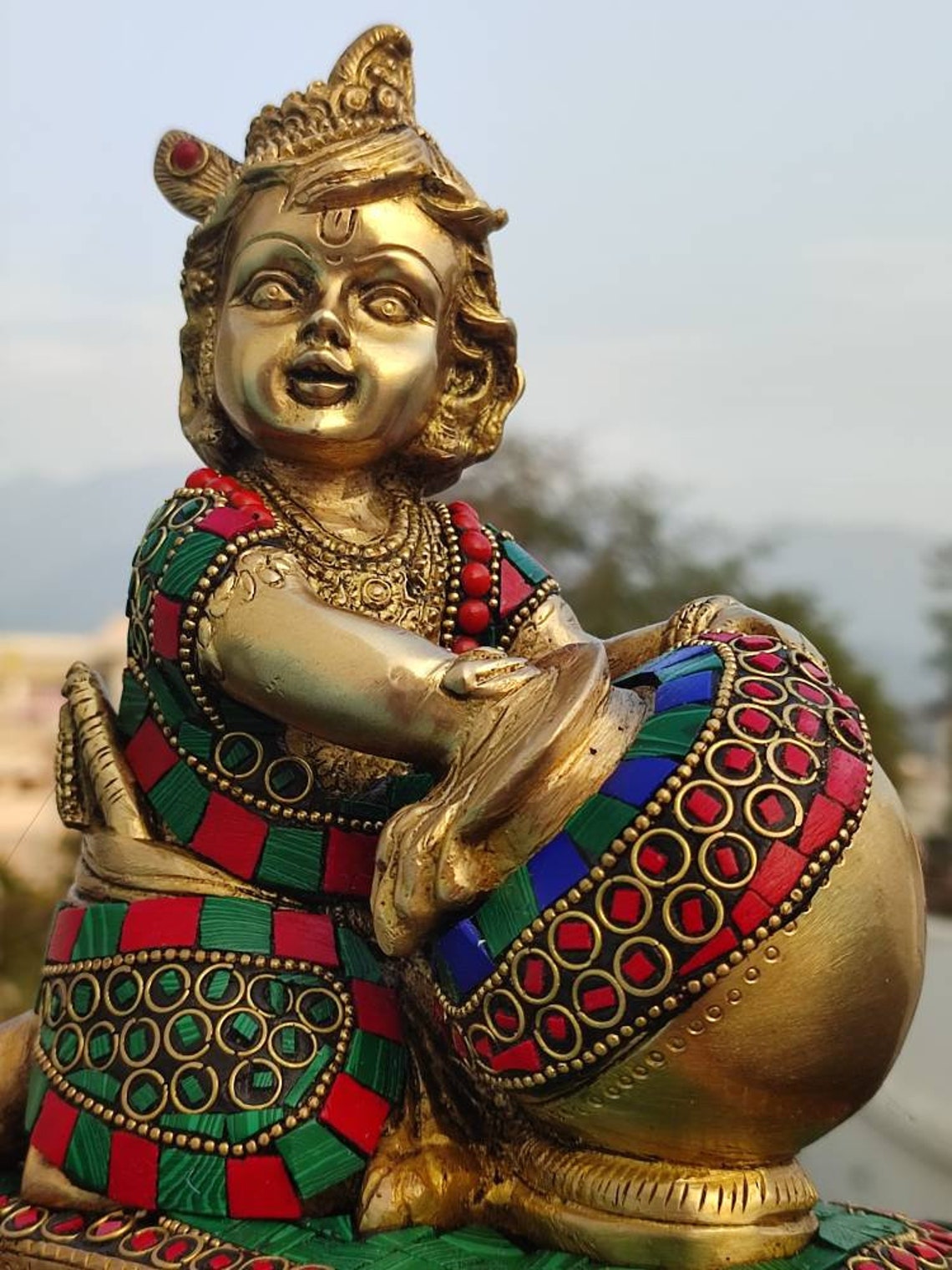 Krishna Statue Baby Krishna Statue God of Love Krishna Brass Etsy Canada