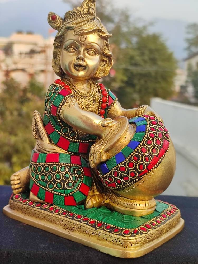 Krishna Statue Baby Krishna Statue God of Love Krishna Brass Etsy Canada