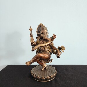Dancing Ganesha - 8 inch Good luck God  Vinayaka Statue For Home Decor Ganesha for Altar - Ganesh Statue