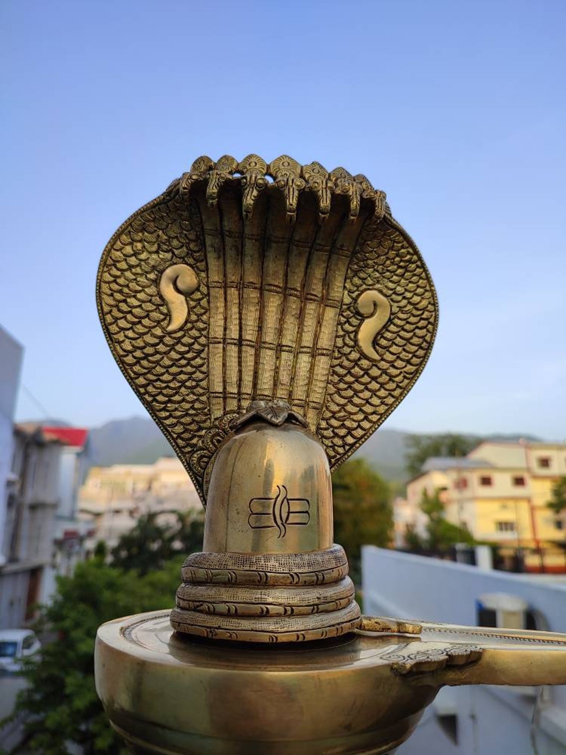 Shiva Lingam Statue 13 inch Antique Brass lord Shiva Etsy