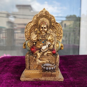Kuber Statue - Lord kuber statue a Money God idol , Lokapala Statue God of Wealth - 7&quot; Inches Indian Arts God of Yakshas Kubera murti