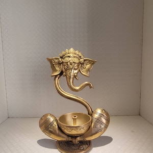 Ganesh Diya | Akhand Brass Ganesh Diyas | oil wick diya | Auspicious diya decor traditional diya lamp