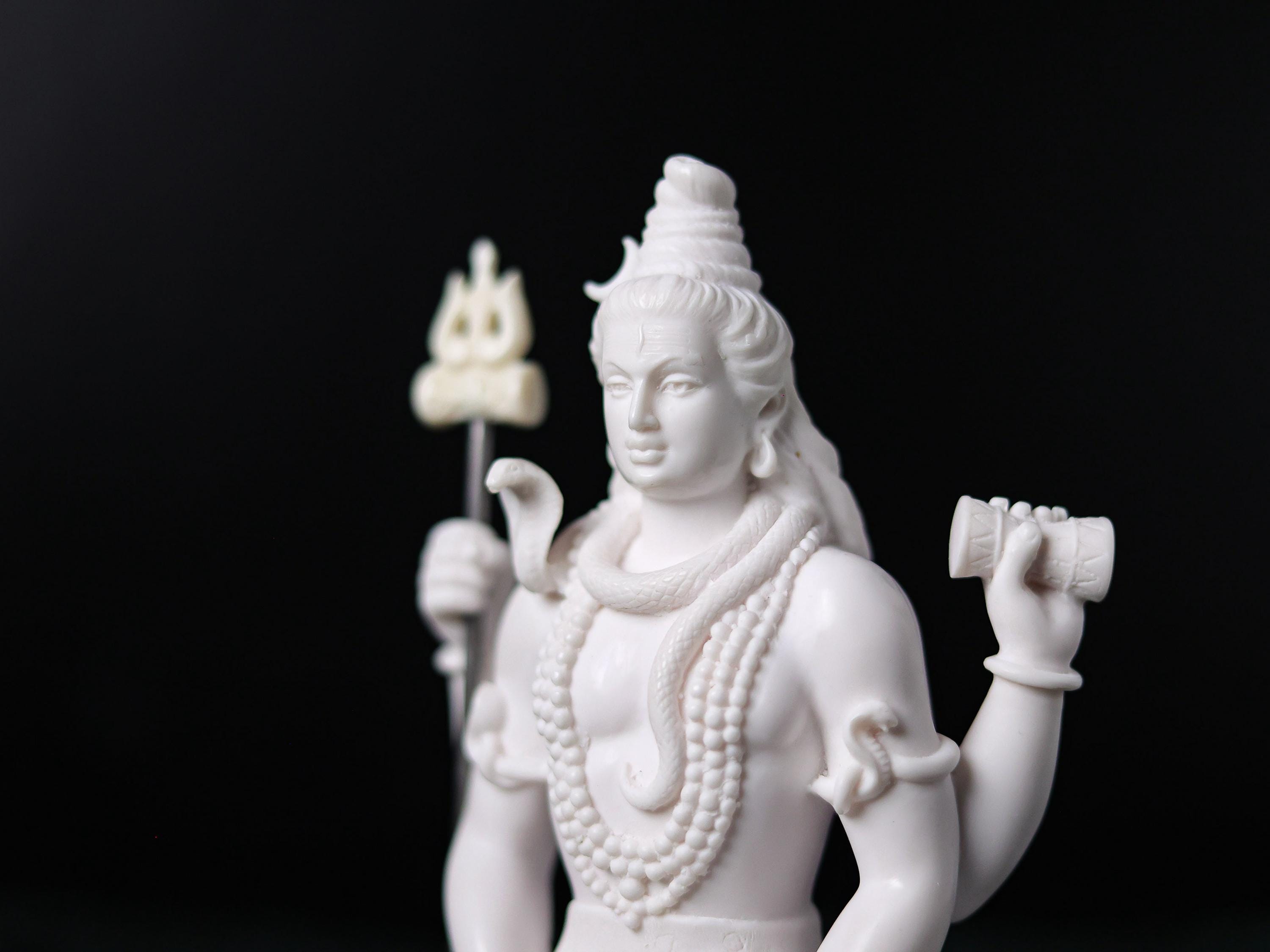 White Marble Shiva Statue - Meditating Yogi Idol (8 Inch) - Etsy