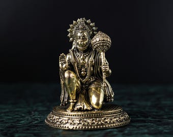 ハヌマーン像、ヒンドゥー教の猿神、インド美術、10.5インチ - Etsy 日本