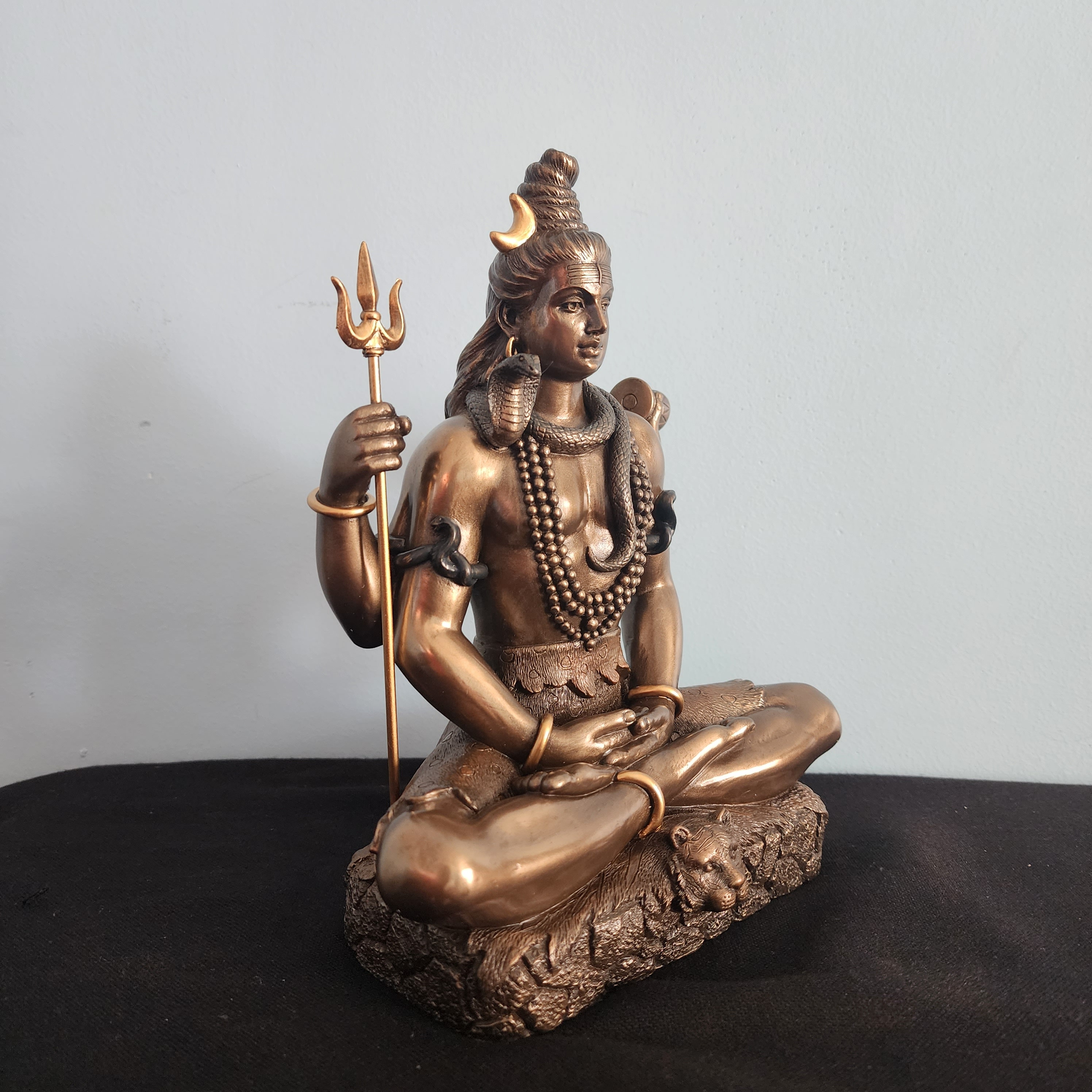 Meditating Shiva Statue With Trident - 8 Inch Someshwara Shankara