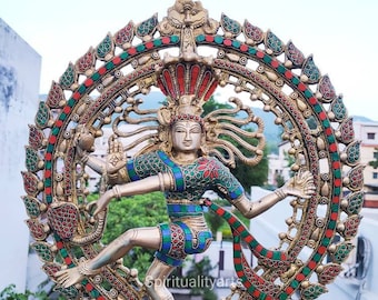 20 "Tanzende Shiva Nataraj Messing Statue: Mosaik Yoga Dekor