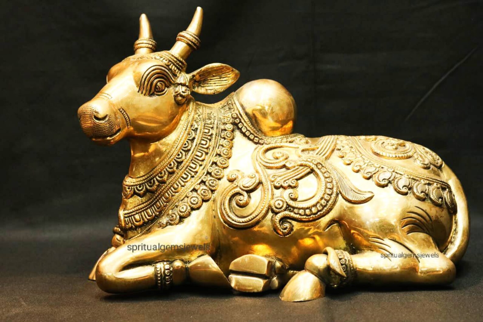 Nandi statue 12 inch Antique Brass Nandi Sculpture for Etsy