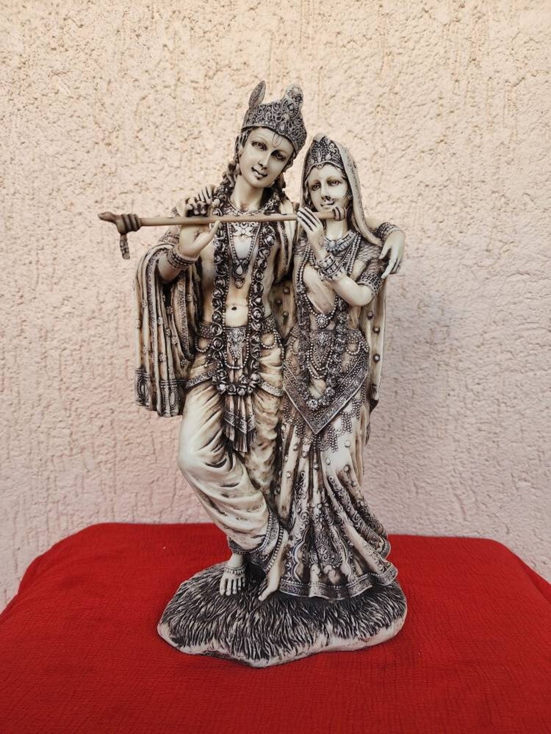 ラーダー・クリシュナ像 | 高さ11インチの神聖なカップル - Etsy 日本