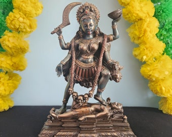 8" Kali Statue, Hindu Goddess Kalika, Tantric Decor