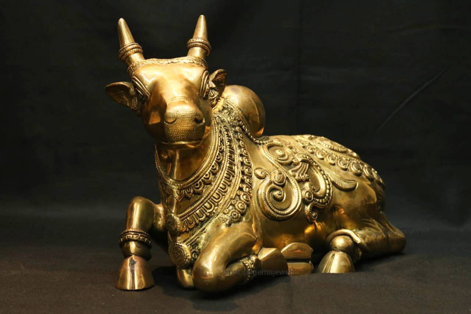 Nandi statue 12 inch Antique Brass Nandi Sculpture for Etsy