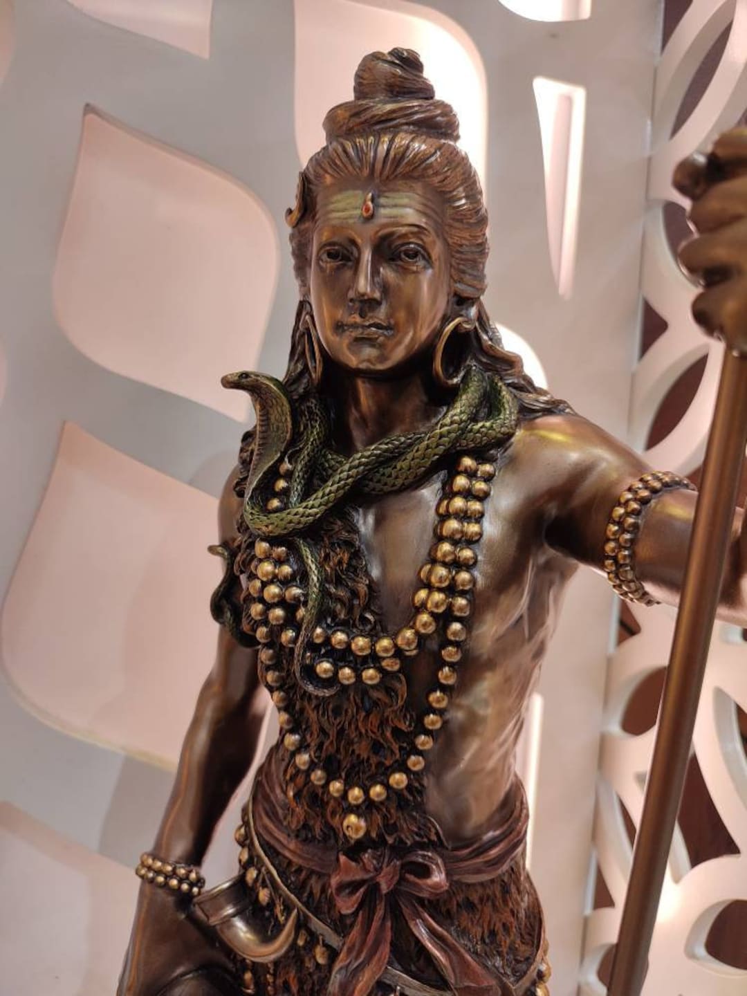 Big Shiva Statue 66 CM Bonded Bronze Standing Lord Shiva Idol Shiv Adiyogi Yoga Arts Dance Hindu