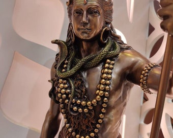 Large Bonded Bronze Shiva Statue - Hindu God Idol (26 Inch)
