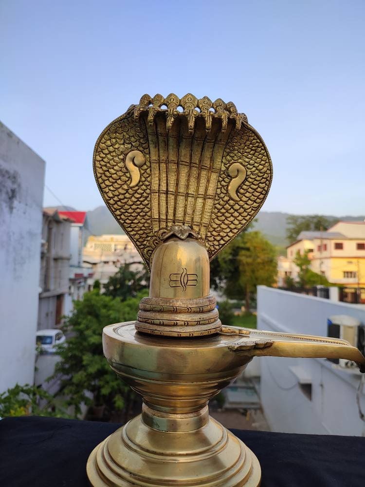 Shiva Lingam Statue 13 inch Antique Brass lord Shiva Etsy