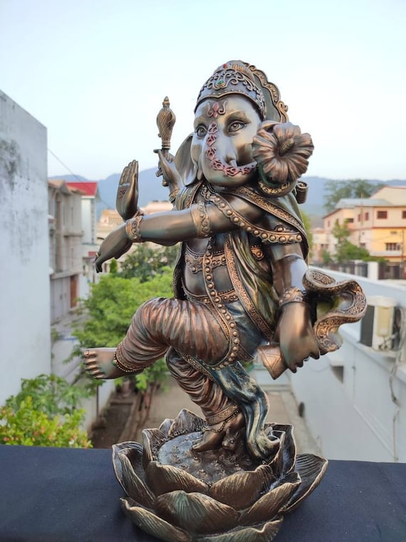 Large Ganesha Statue 18 Inch Dancing Ganesha Idol Etsy