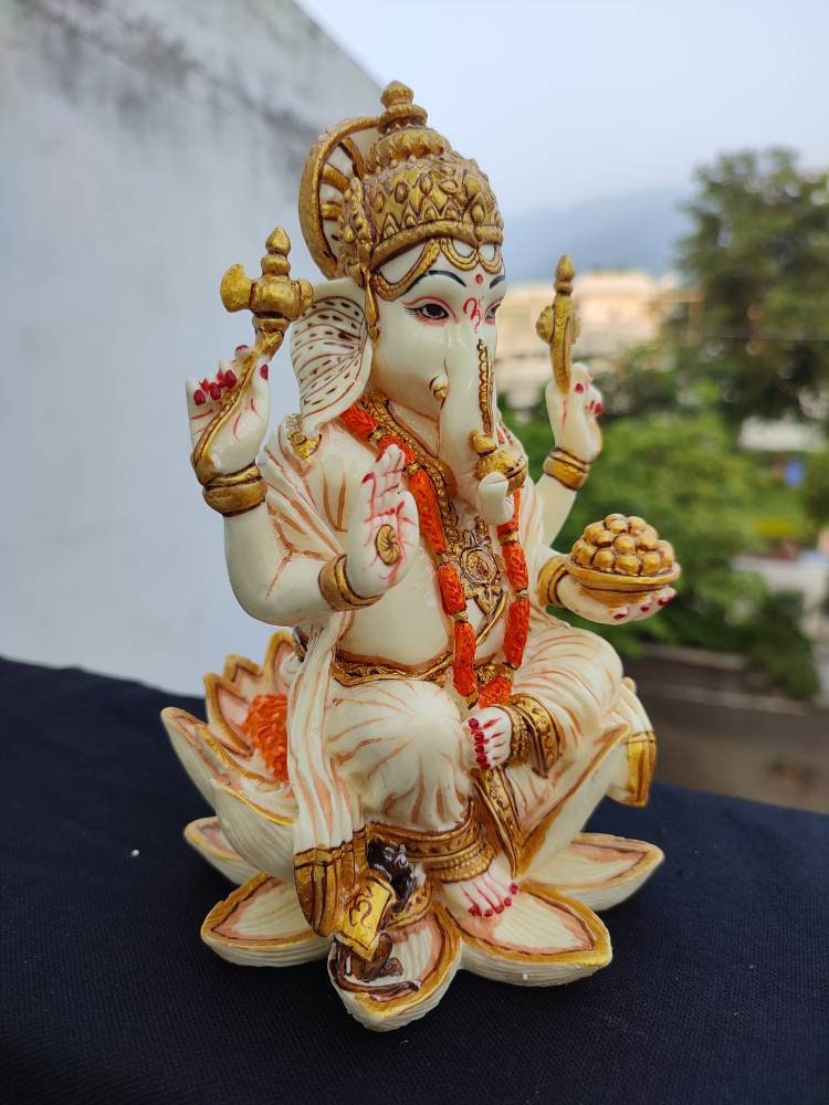 Ganesha Statue Good Luck God Elephant Headed 6.5 Inch | Etsy