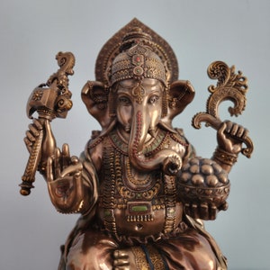 Posąg Ganesha | Duży posąg Ganpati | 18 cali | Bóg szczęścia | Nowy początek | Pan Vinayaka | Ganapati Bappa | Diwali Puja | Parapetówka