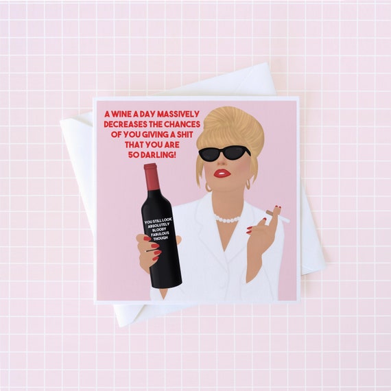 Funny Personalised Ab Fab Birthday Card / Absolutely Fabulous - Etsy UK