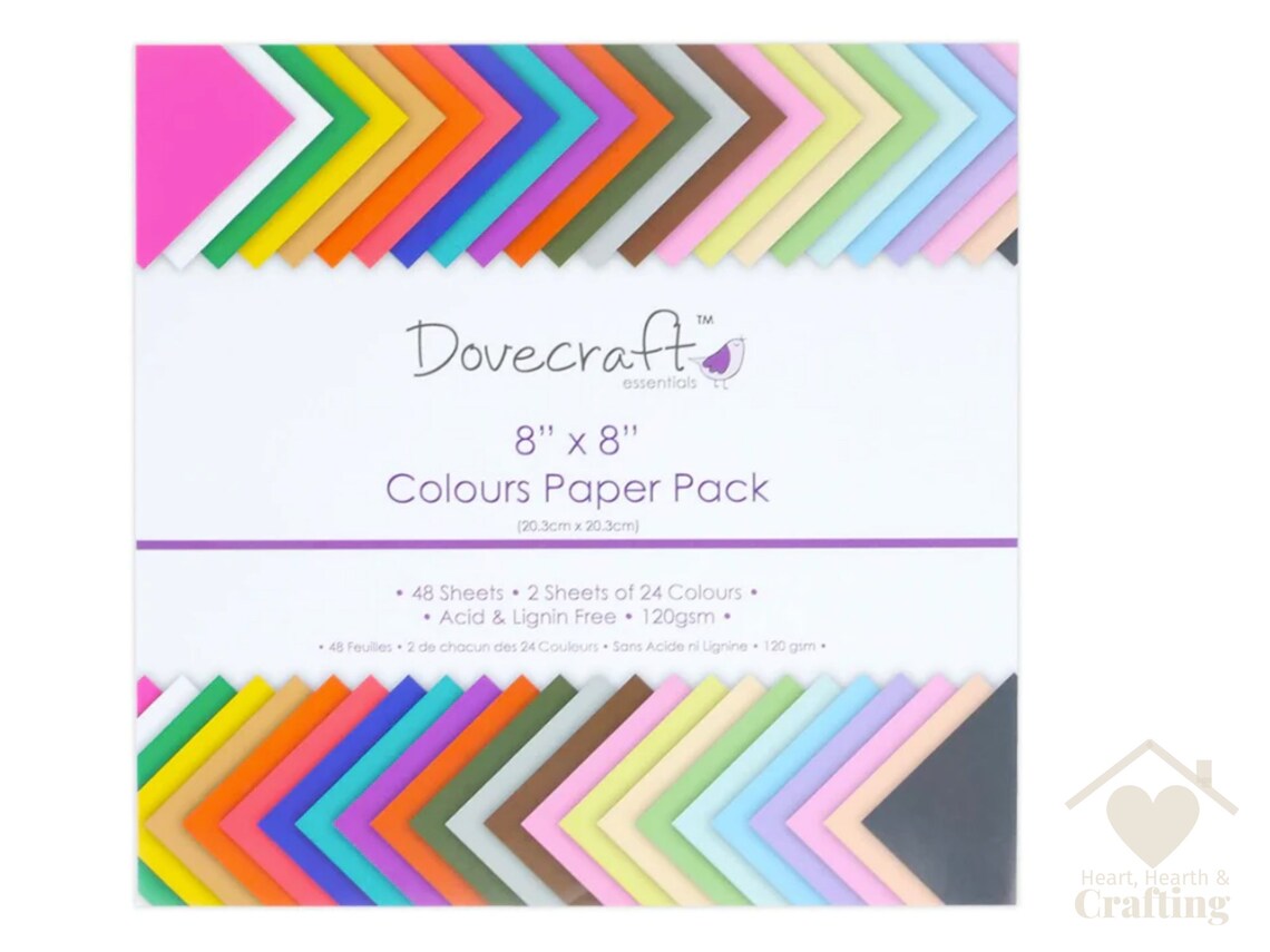 Dovecraft Colour Paper Value Pack 8x8 inch