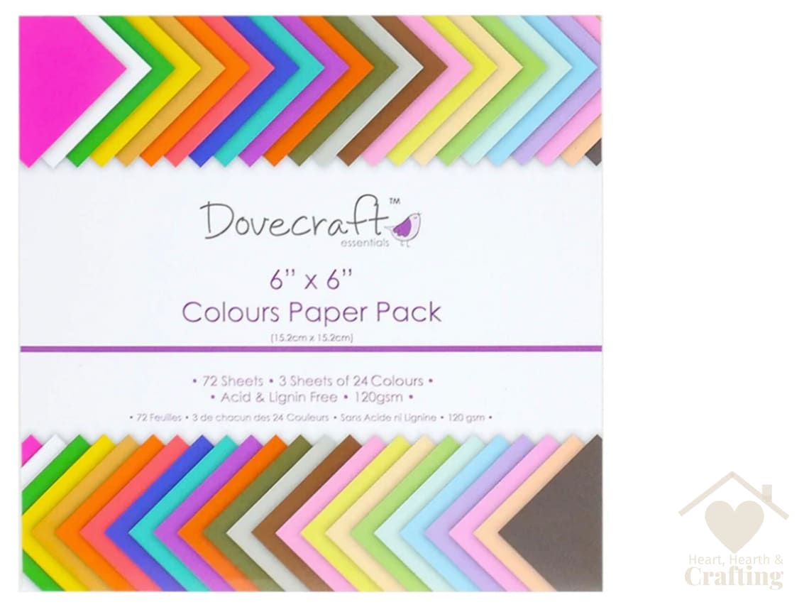Dovecraft Colour Paper Value Pack 6x6 inch