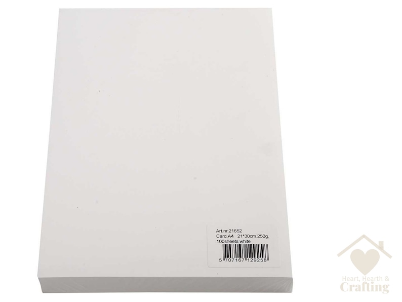 A4 100 Sheets Bright White 250 gsm Card