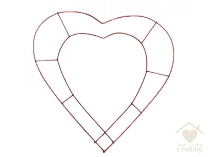 12″ Flat Heart Wreath Frame