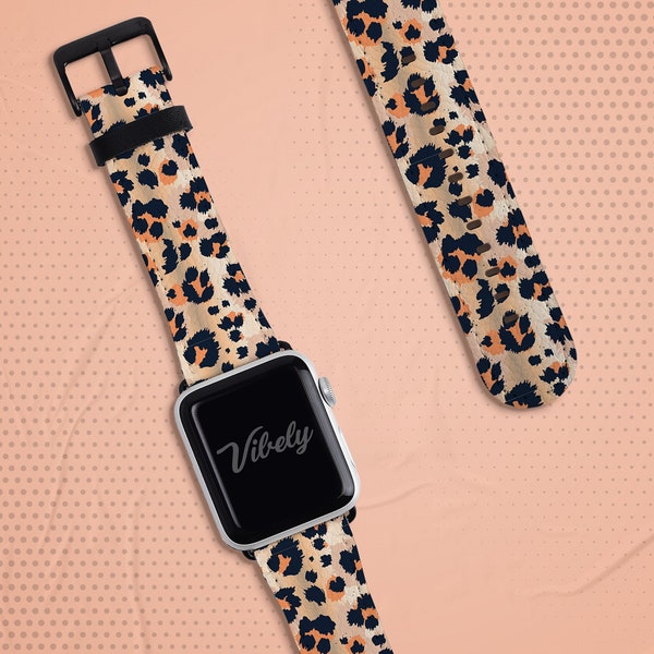 Animal Print Apple Watch Band 38/40/41 mm 42/44/45 mm for all Apple Watches Series  | Leopard print fashion Apple Watch Strap