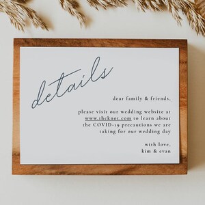 WANDA | Cartão de cerco - RSVP de 5x3,5" ou cartão de detalhes para casamento, chá de panela, chá de bebê, etc.