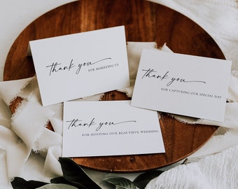 TANYA | Wedding vendor thank you cards printed on premium card stock with envelopes, folded card or flat card