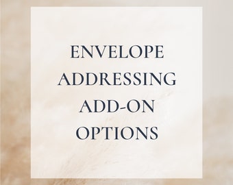 ADD-ON Envelope Addressing add-on for printed card orders [reserved for clients with printed orders only]