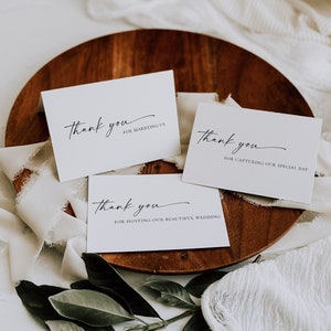 TANYA | Wedding vendor thank you cards printed on premium card stock with envelopes, folded card or flat card