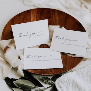 TANYA | Wedding vendor thank you cards printed on premium card stock with envelopes, folded card or flat card